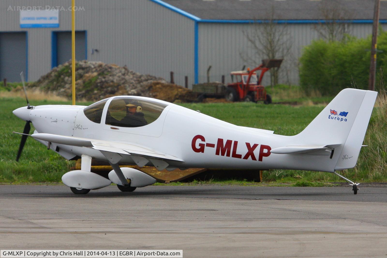 G-MLXP, 2013 Europa  C/N PFA 247-12974, at Breighton's 'Early Bird' Fly-in 13/04/14