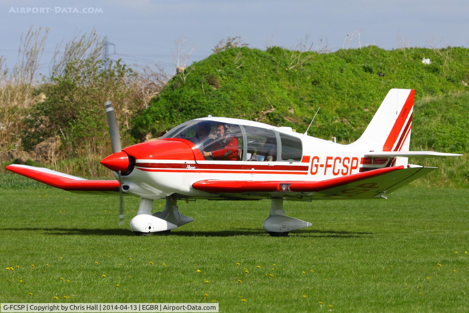 G-FCSP, 1990 Robin DR-400-180 Regent Regent C/N 2022, at Breighton's 'Early Bird' Fly-in 13/04/14