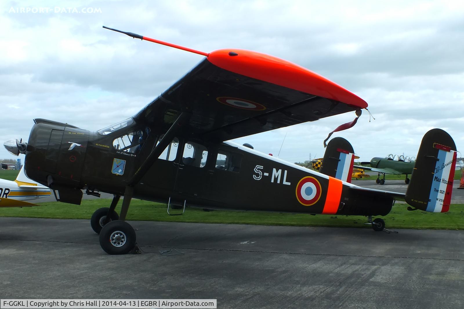 F-GGKL, 1960 Max Holste MH.1521M Broussard C/N 255, at Breighton's 'Early Bird' Fly-in 13/04/14