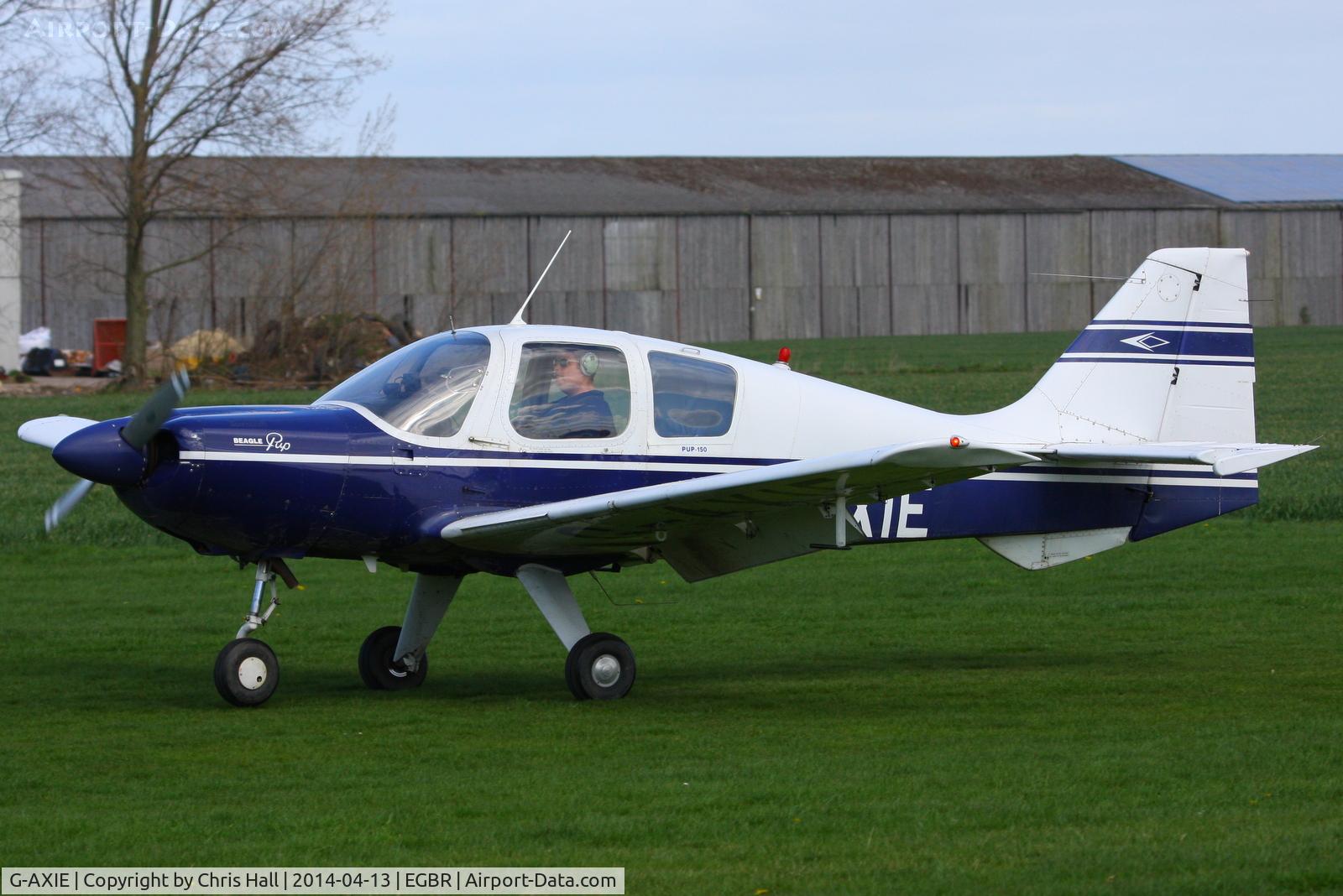 G-AXIE, 1969 Beagle B-121 Pup Series 2 (Pup 150) C/N B121-087, at Breighton's 'Early Bird' Fly-in 13/04/14