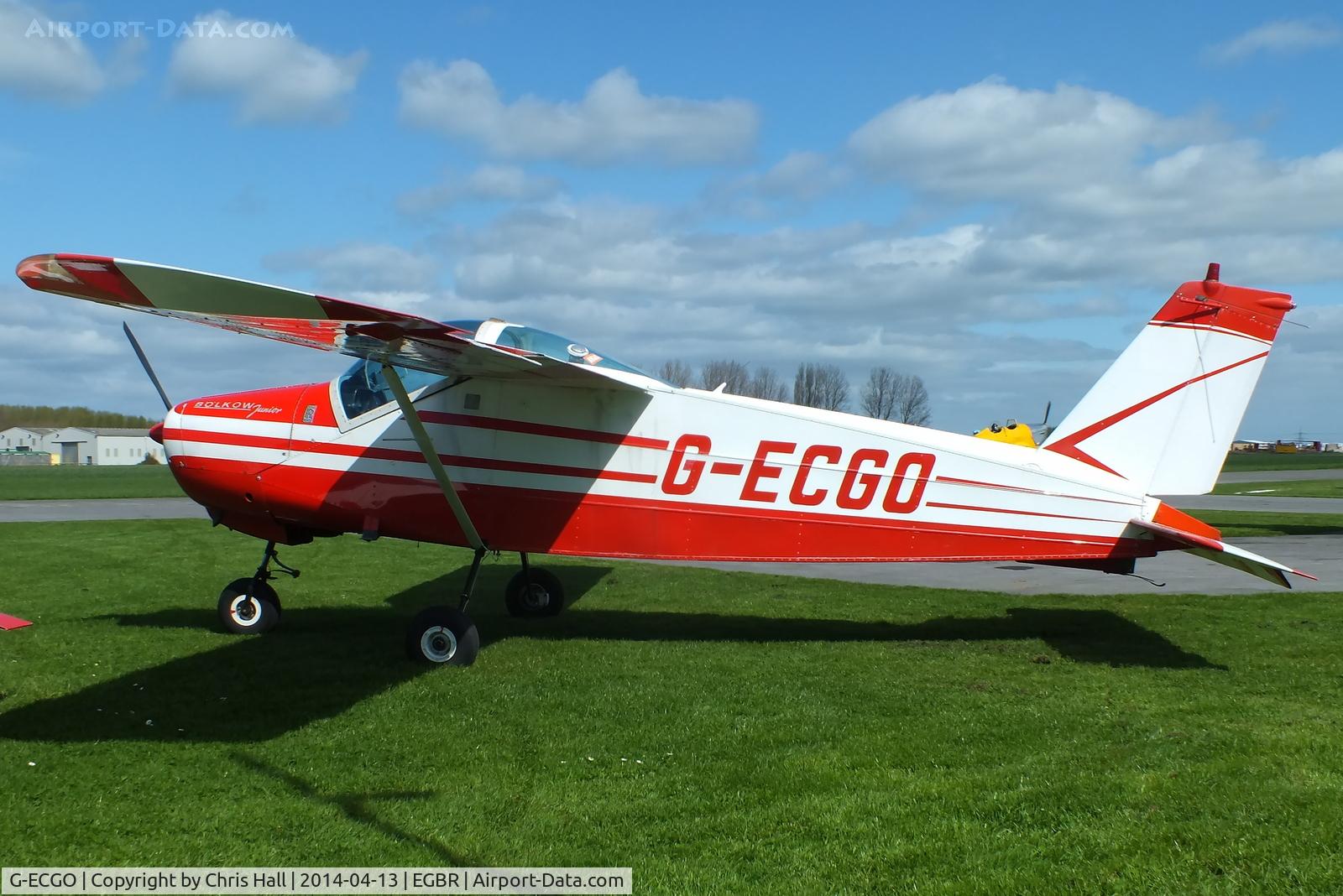 G-ECGO, 1966 Bolkow Bo-208C Junior C/N 599, at Breighton Aerodrome, North Yorkshire