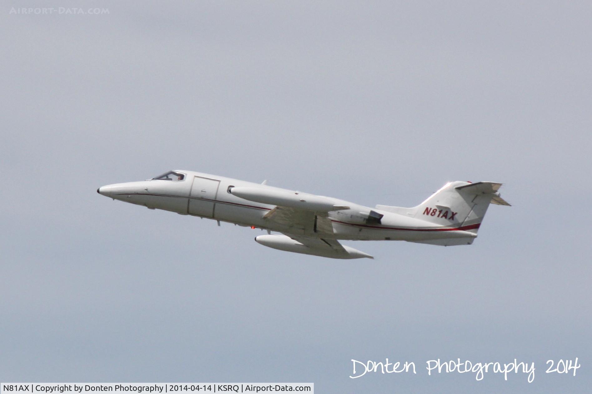 N81AX, 1979 Gates Learjet 25D C/N 279, Learjet 25 (N81AX) departs Sarasota-Bradenton International Airport enroute to Republic Airport