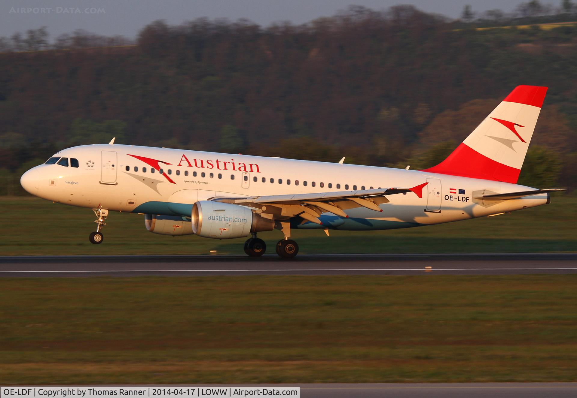 OE-LDF, 2005 Airbus A319-112 C/N 2547, Austrian A319