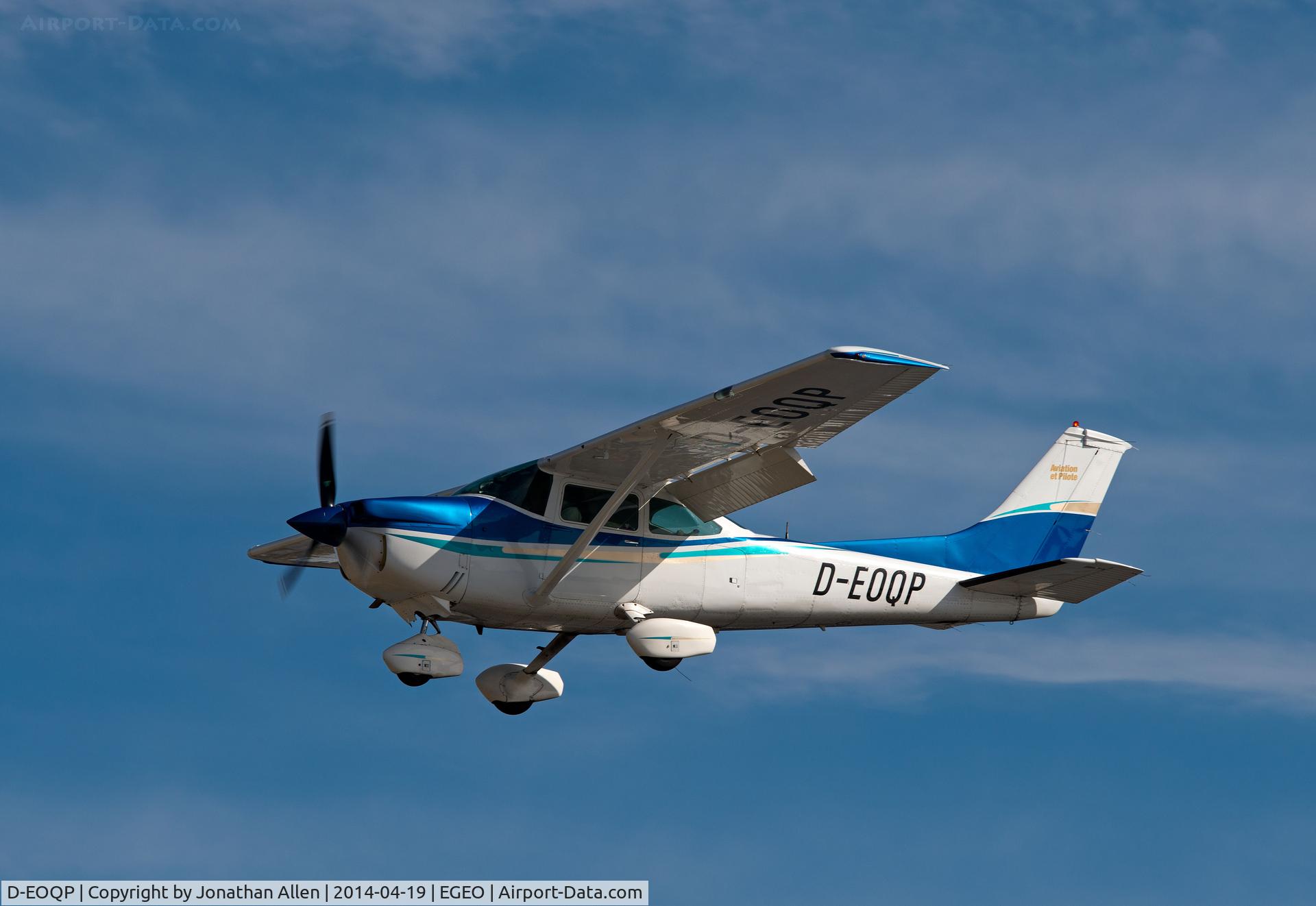 D-EOQP, Cessna 182P Skylane C/N 18263144, About to land at Oban Airport.