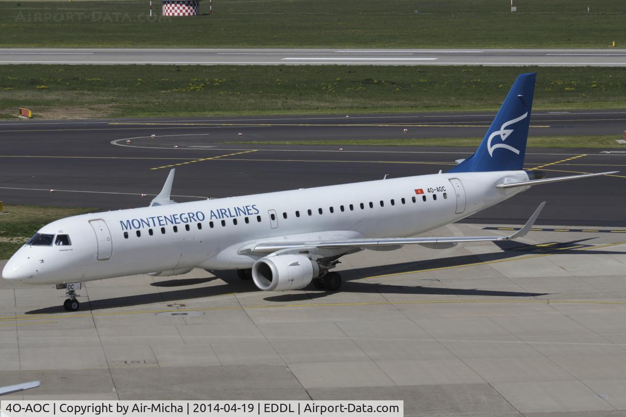 4O-AOC, 2010 Embraer 195LR (ERJ-190-200LR) C/N 19000358, Montenegro Airlines