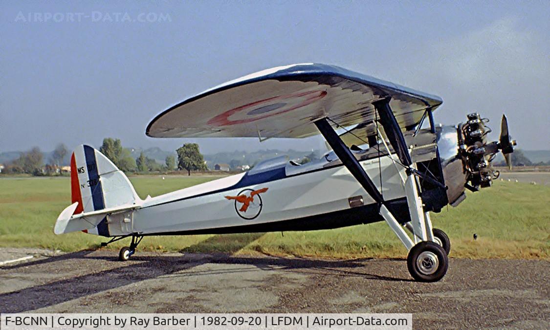F-BCNN, Morane-Saulnier MS.317 C/N 338, Morane-Saulnier MS.317 [6592/338] Marmande-Virazeil~F 20/09/1982. Taken from a slide.
