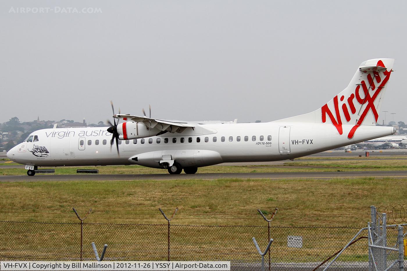 VH-FVX, 2011 ATR 72-212A C/N 986, taxiing to 34R