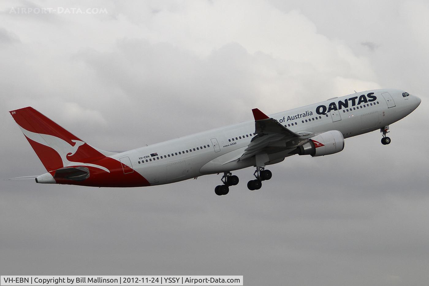 VH-EBN, 2010 Airbus A330-202 C/N 1094, off from 34L