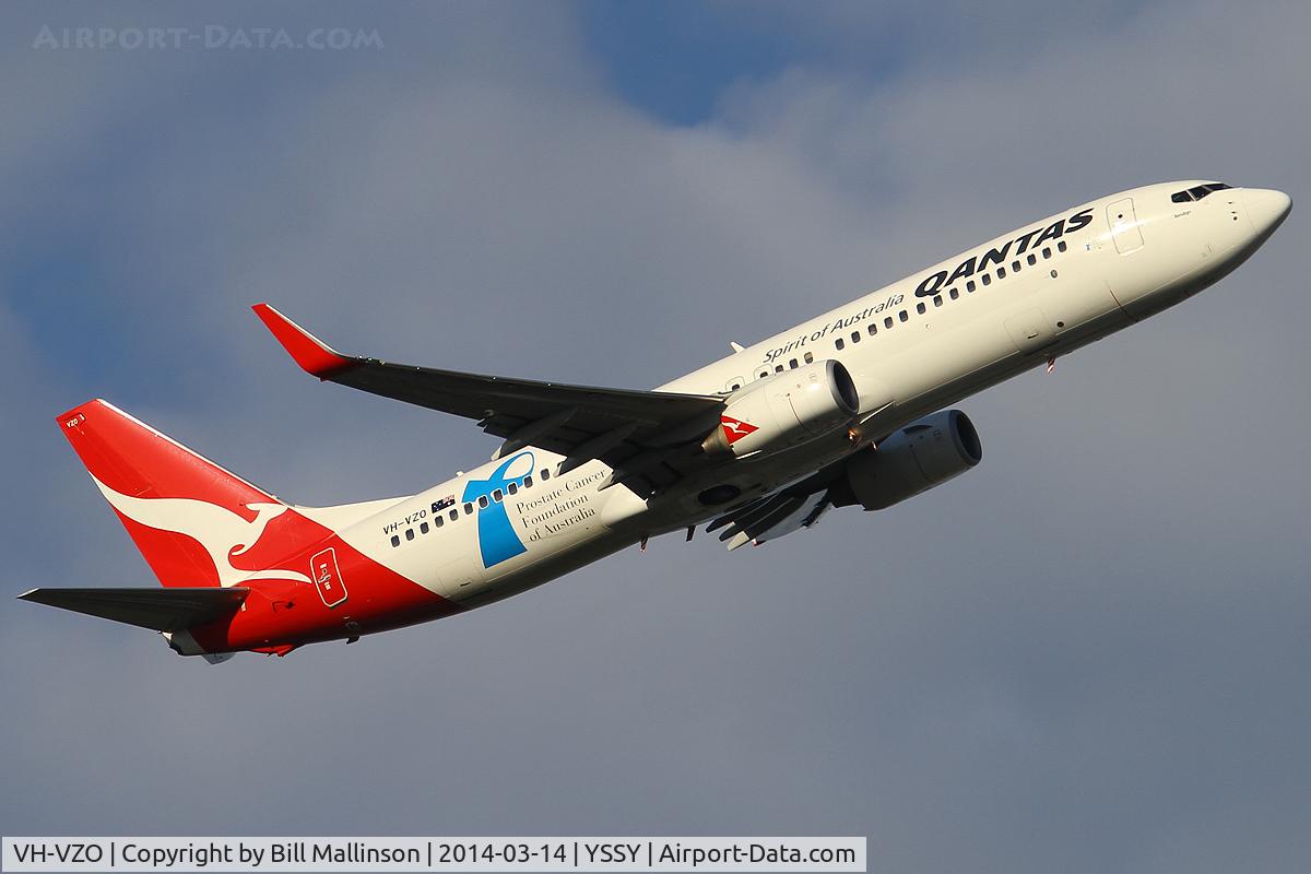 VH-VZO, 2011 Boeing 737-838 C/N 34191, away from 34R