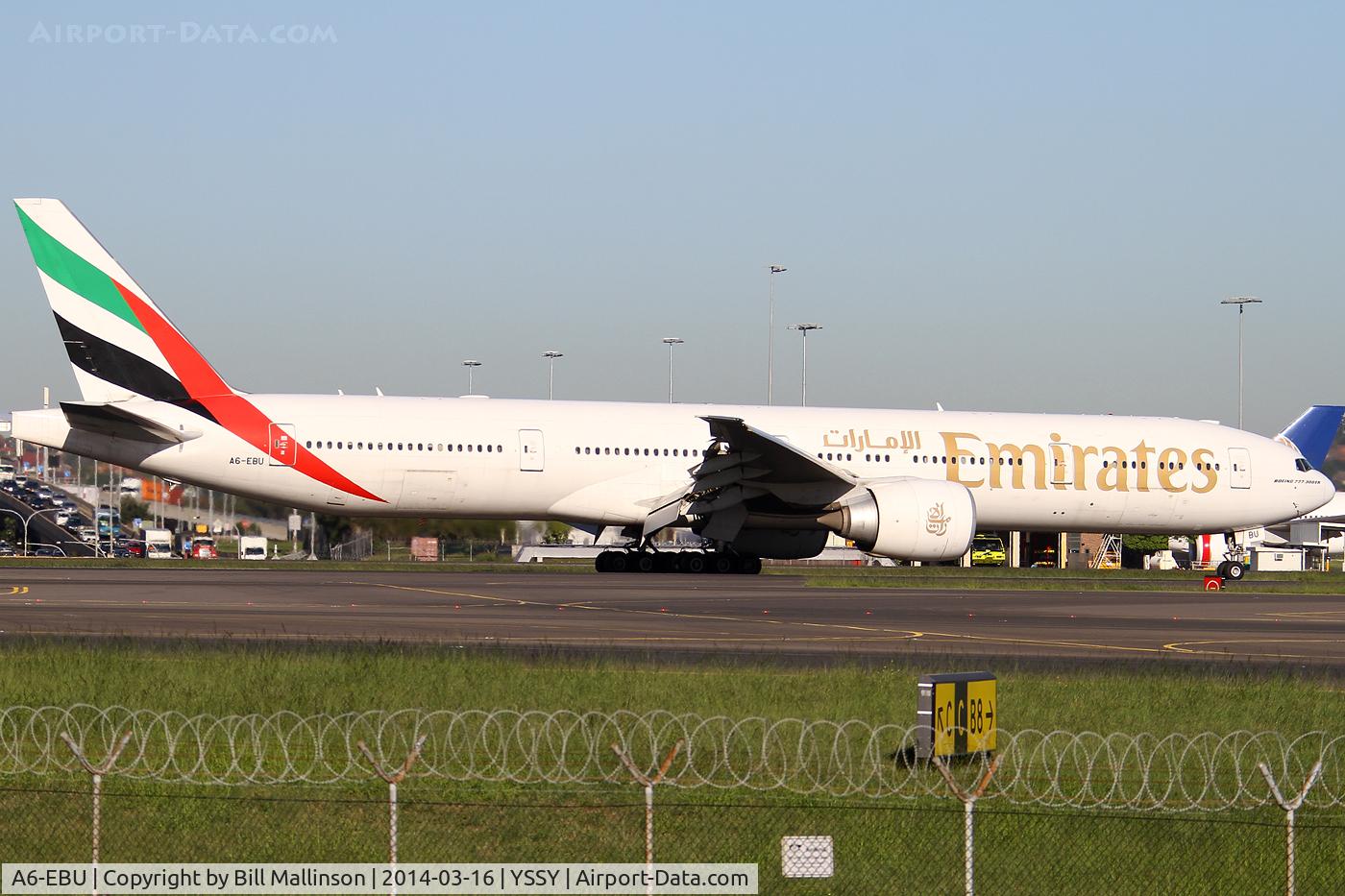 A6-EBU, 2006 Boeing 777-31H/ER C/N 34484, taxiing from 34L