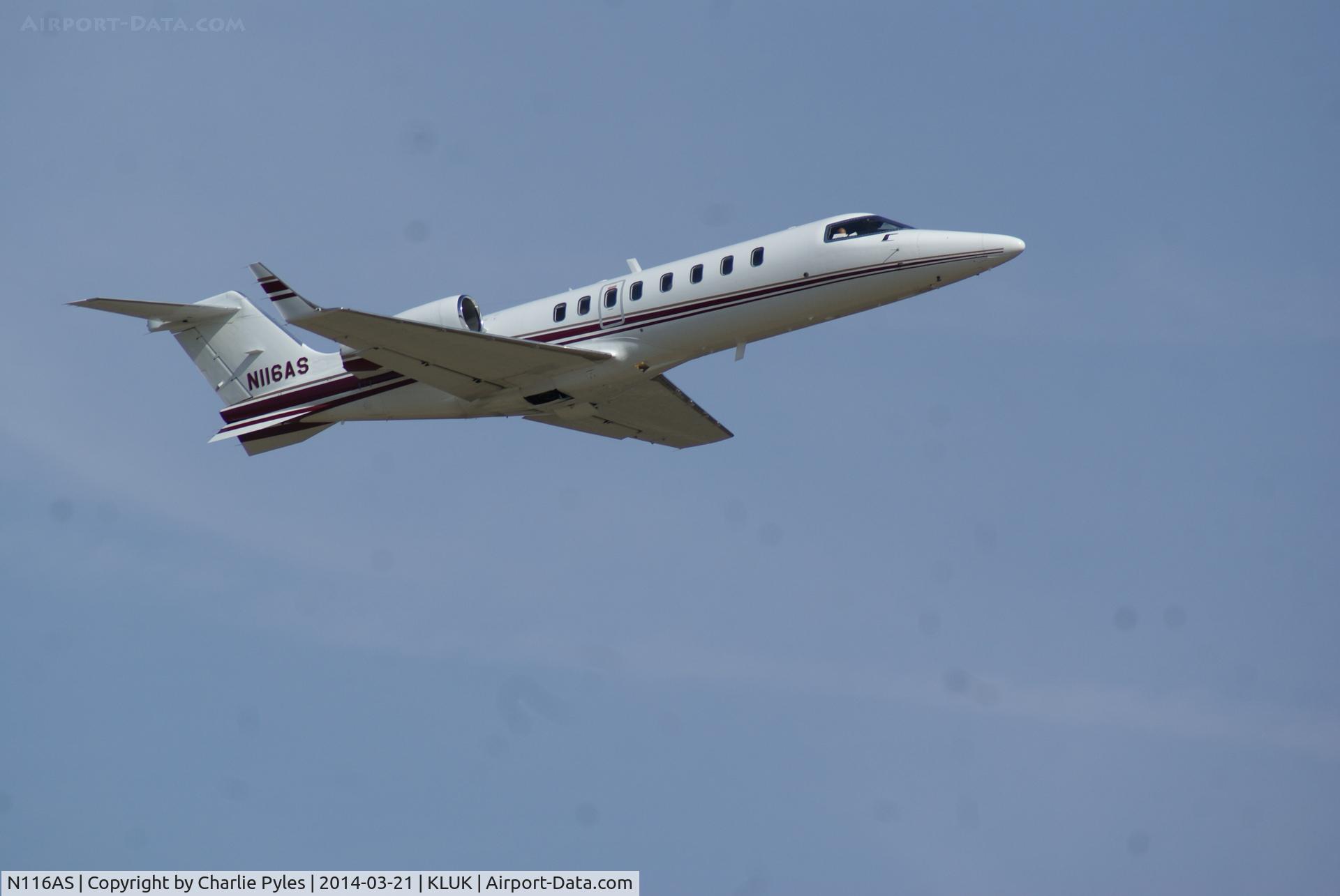 N116AS, 2000 Learjet 45 C/N 078, Learjet 24 Blasting off from KLUK