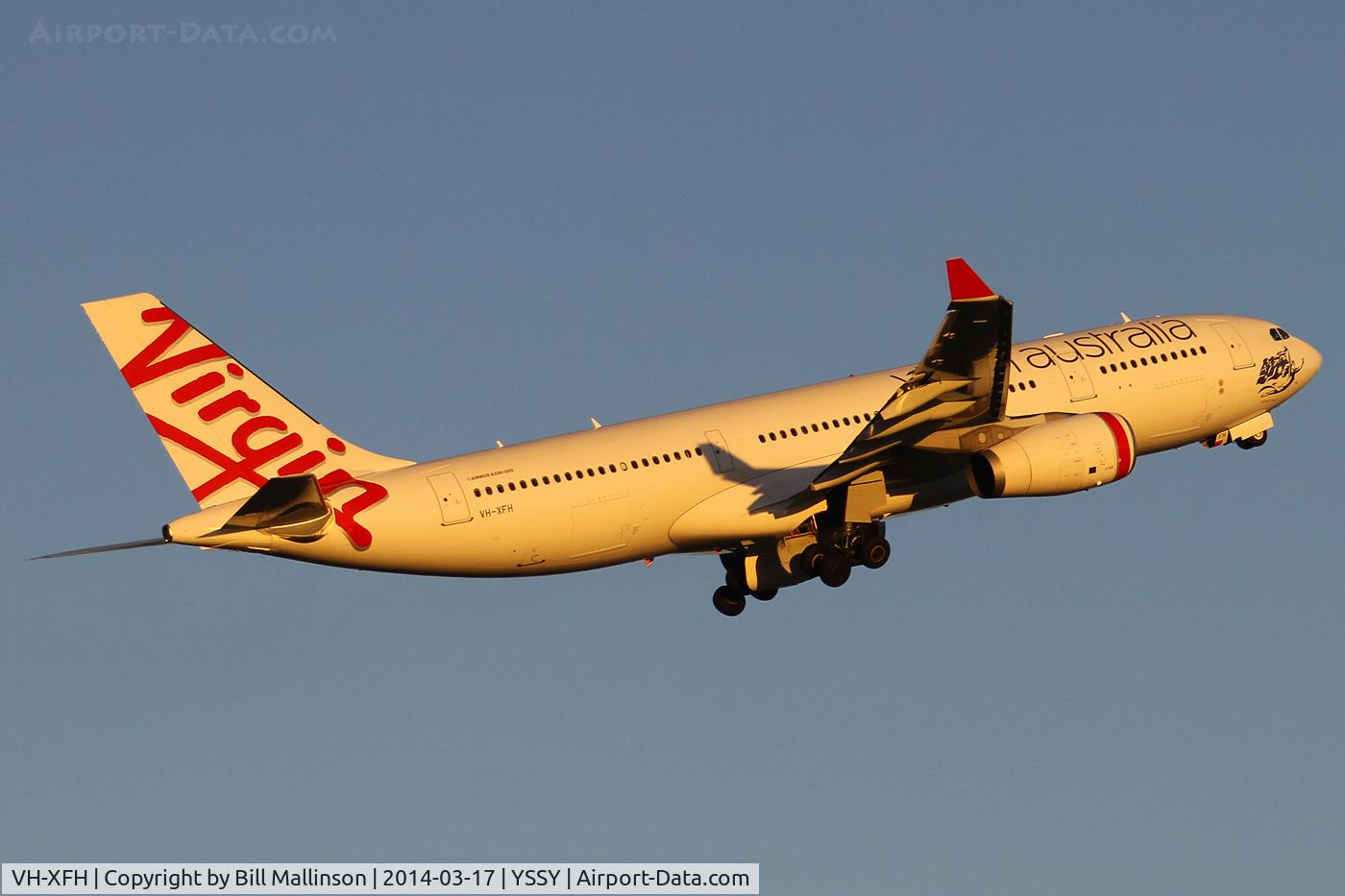 VH-XFH, 2013 Airbus A330-243 C/N 1452, away to PER from 34L