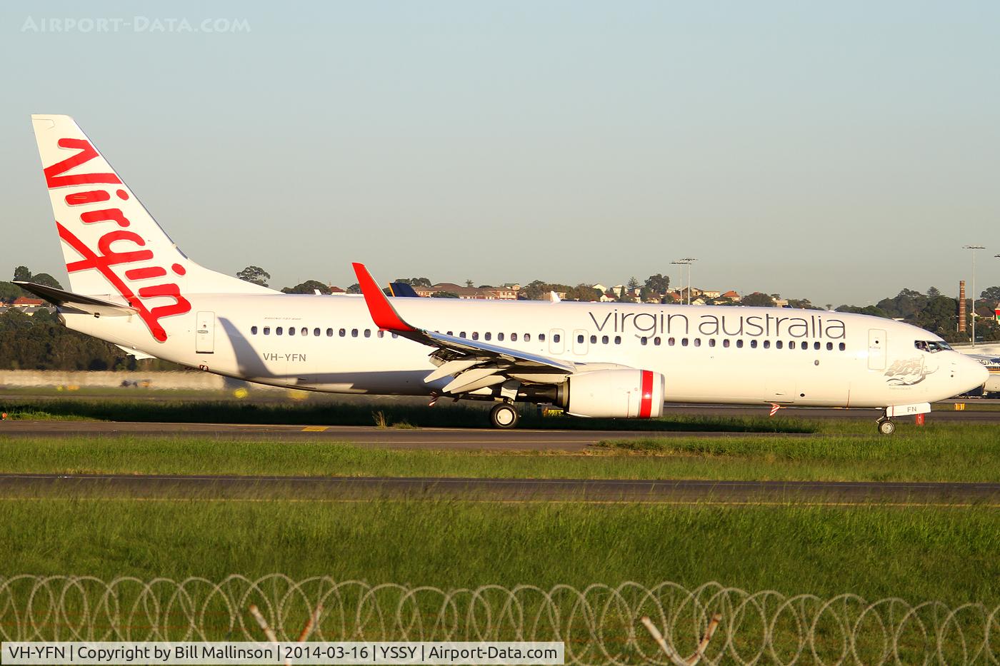 VH-YFN, 2013 Boeing 737-8FE C/N 41009, Taxiing from 34R