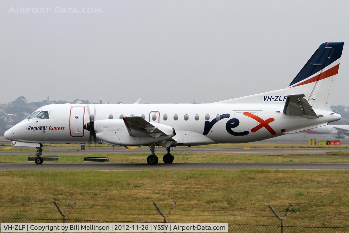 VH-ZLF, 1995 Saab 340B+ C/N 340B-374, Taxiing to 34R