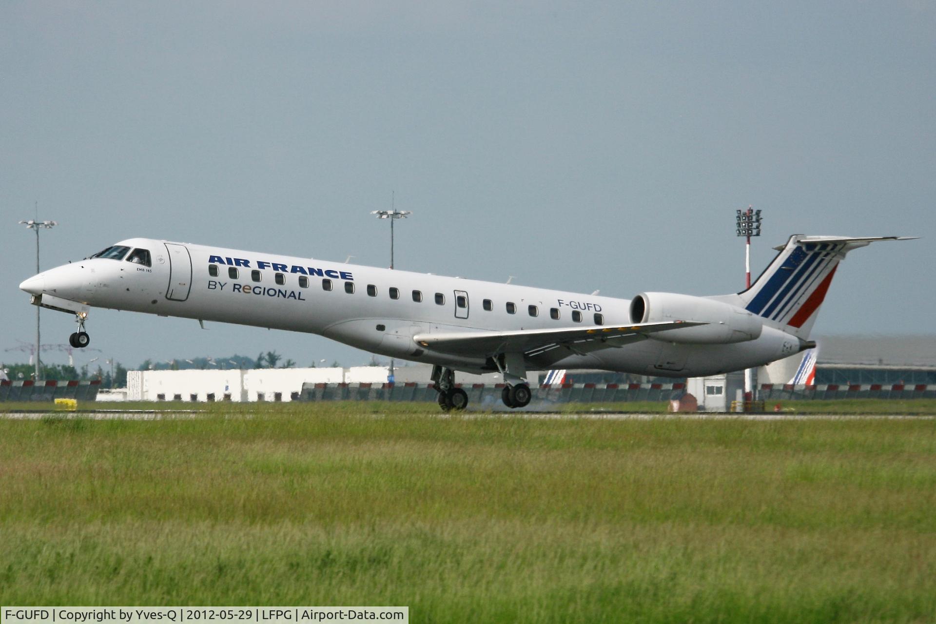 F-GUFD, 1999 Embraer ERJ-145LR (EMB-145LR) C/N 145197, Embraer EMB-145LR, Landing Rwy 26L, Roissy Charles De Gaulle Airport (LFPG-CDG)