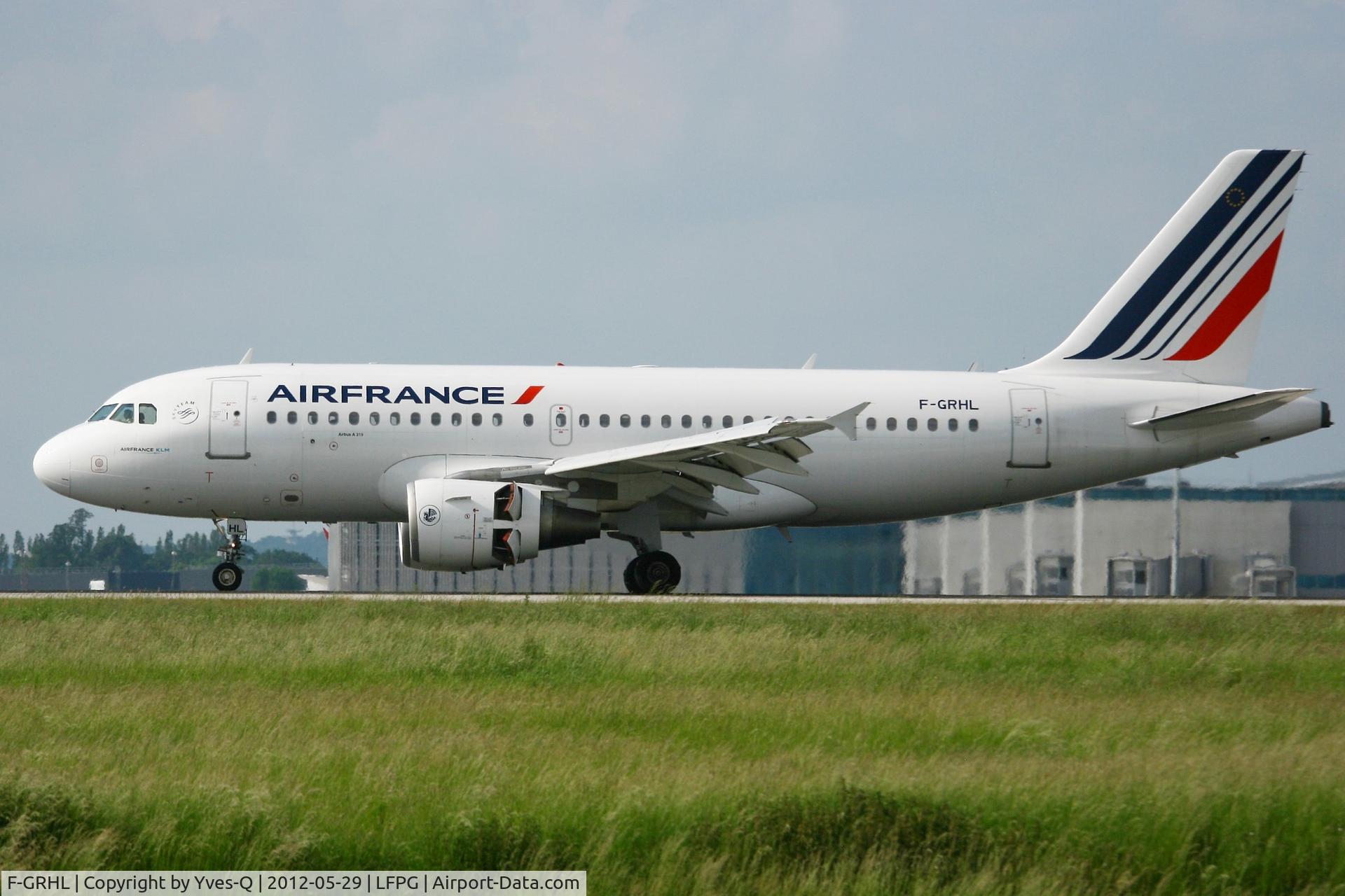 F-GRHL, 2000 Airbus A319-111 C/N 1201, Airbus A319-111, Landing Rwy 26L, Roissy Charles De Gaulle Airport (LFPG-CDG)