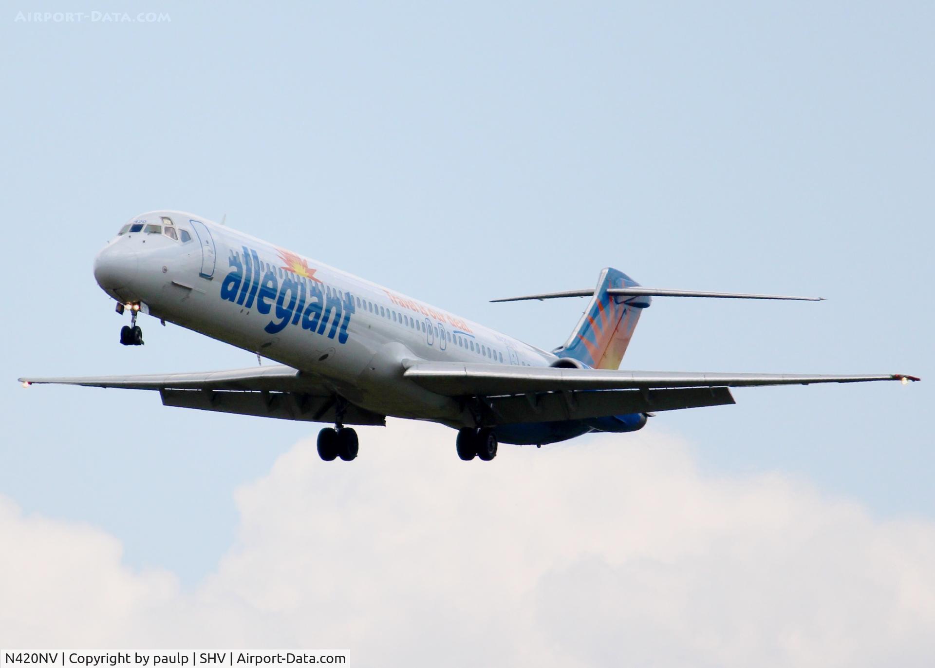 N420NV, 1986 McDonnell Douglas MD-82(DC-9-82) C/N 49424, At Shreveport Regional.