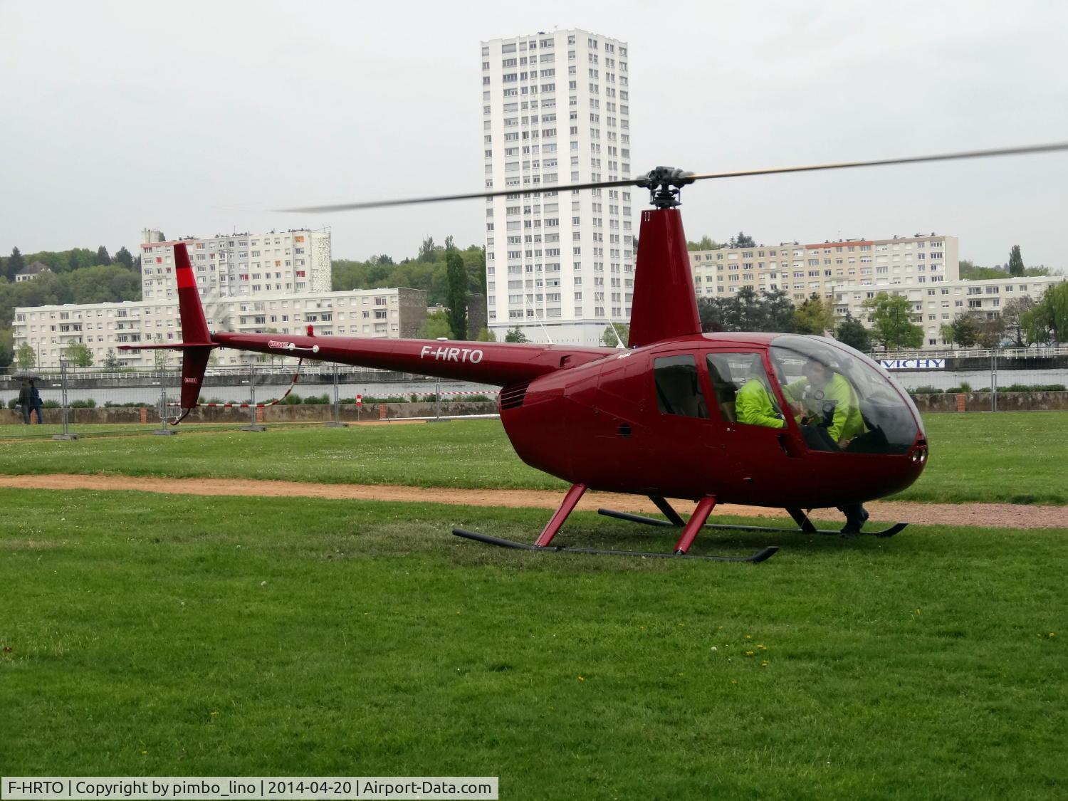 F-HRTO, 2005 Robinson R44  Raven II C/N 10859, Seen at Vichy on 2014-04-20