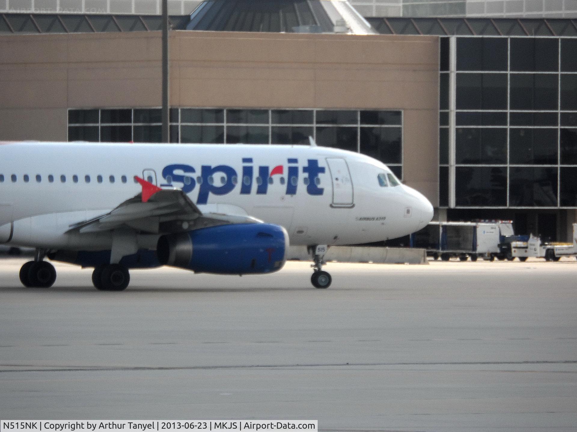 N515NK, 2006 Airbus A319-132 C/N 2698, Taxiing to takeoff @ MKJS