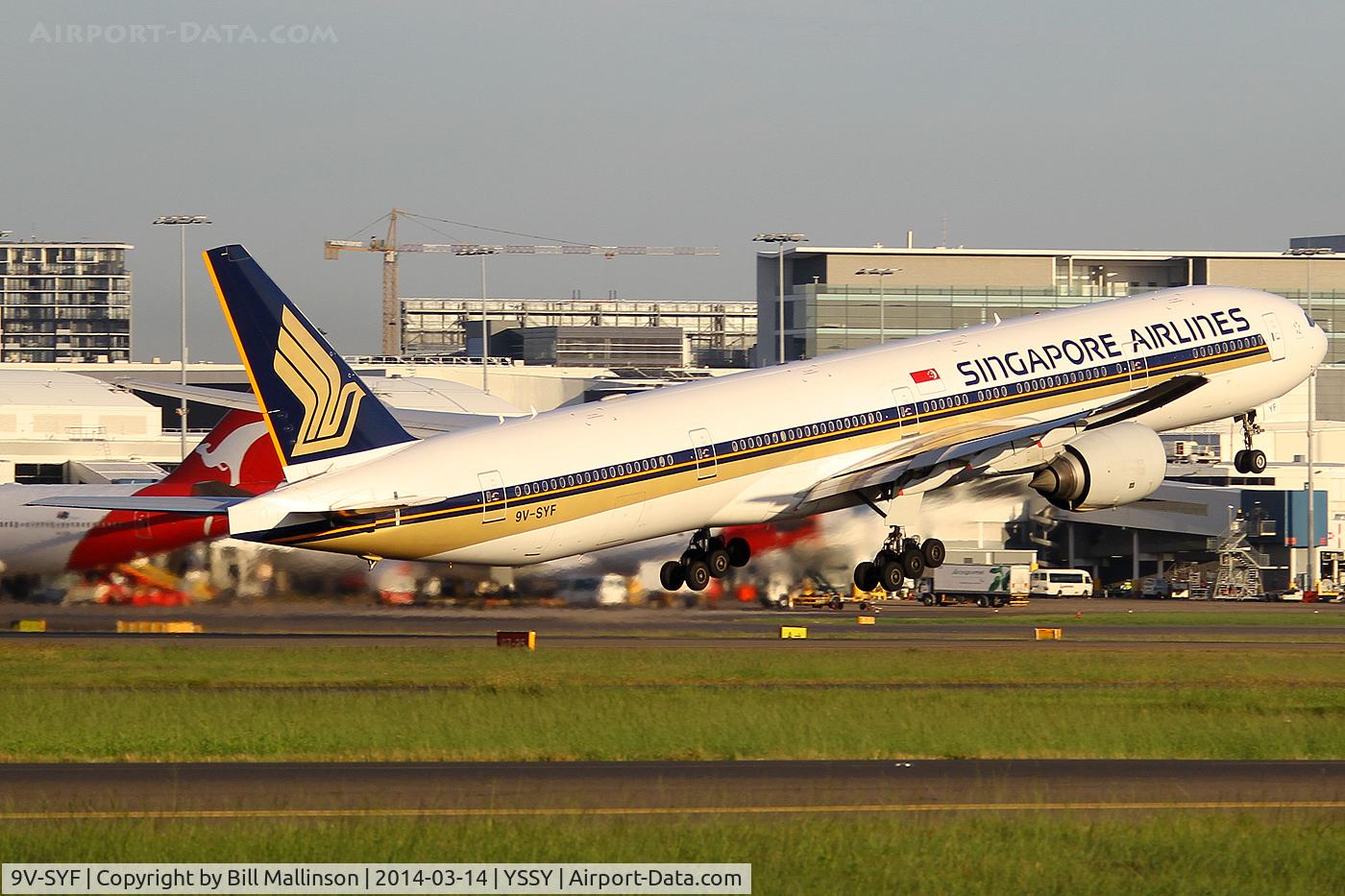 9V-SYF, 2001 Boeing 777-312 C/N 30868, away from 34L