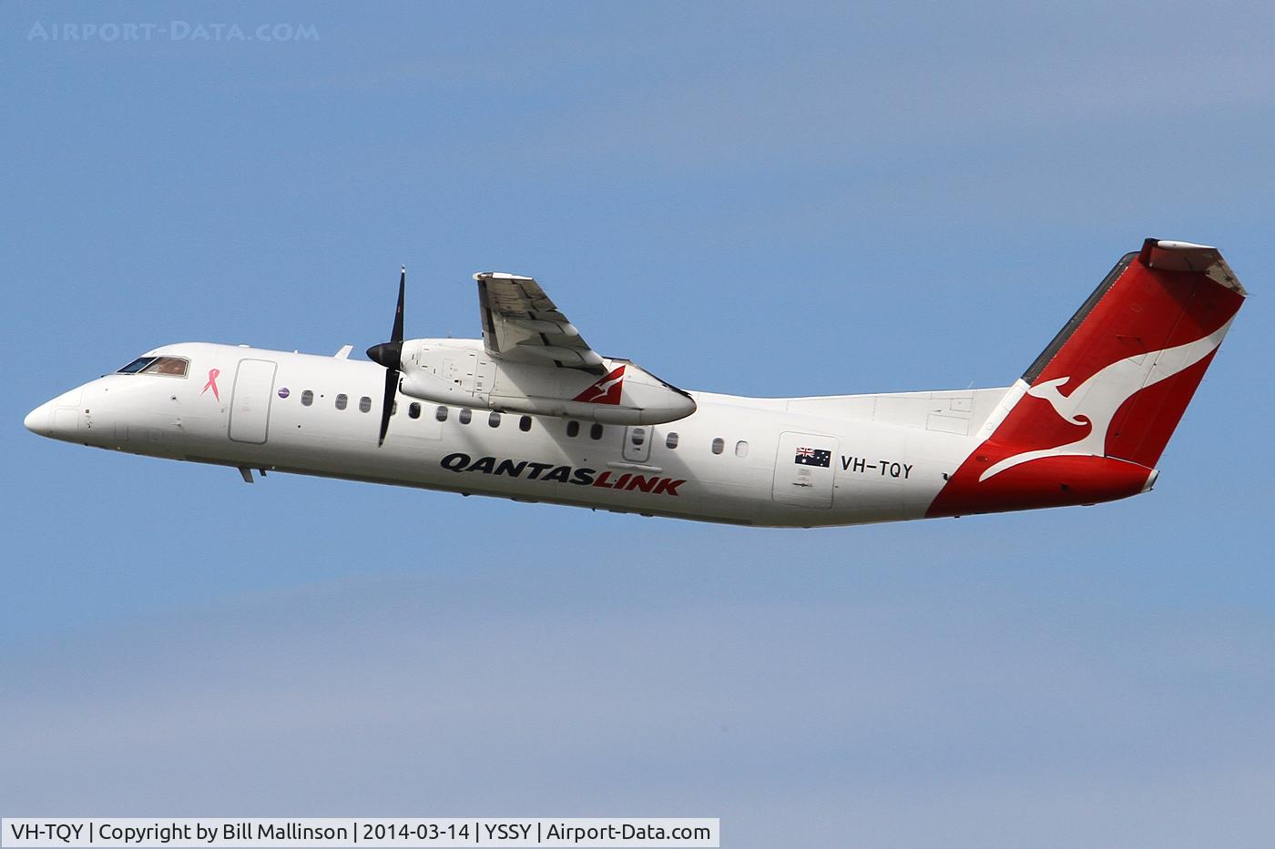 VH-TQY, 2000 De Havilland Canada DHC-8-315Q Dash 8 C/N 552, away from34L