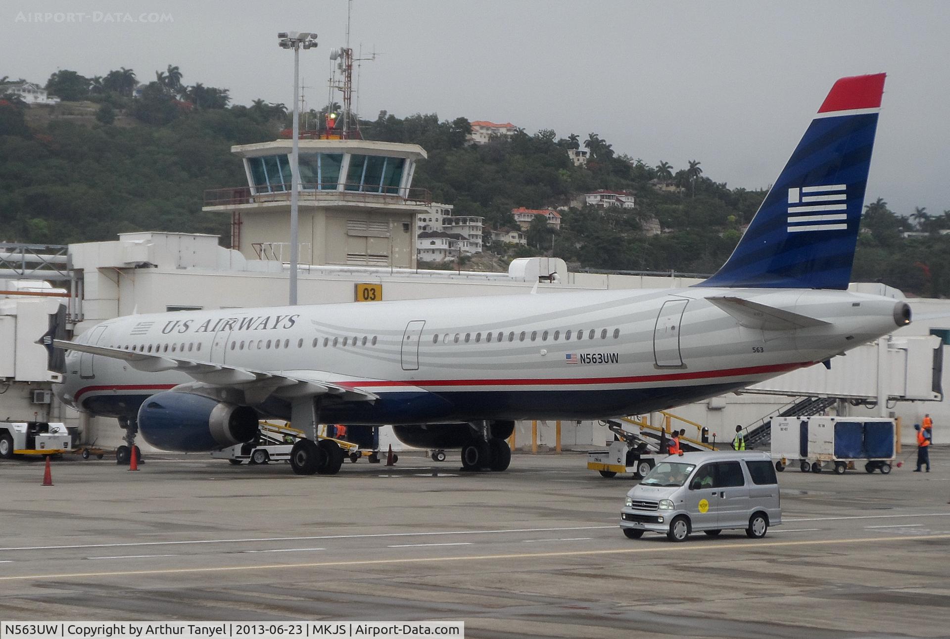 N563UW, 2012 Airbus A321-231 C/N 5368, @ gate @ MKJS