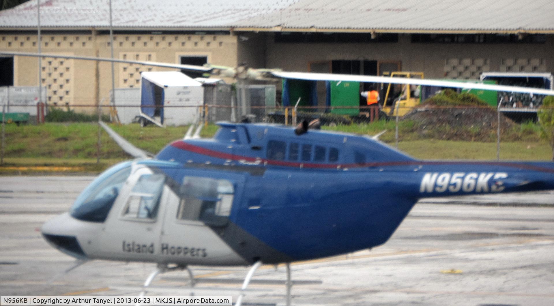 N956KB, 1979 Bell 206B-III C/N 2717, On tarmac @ MKJS