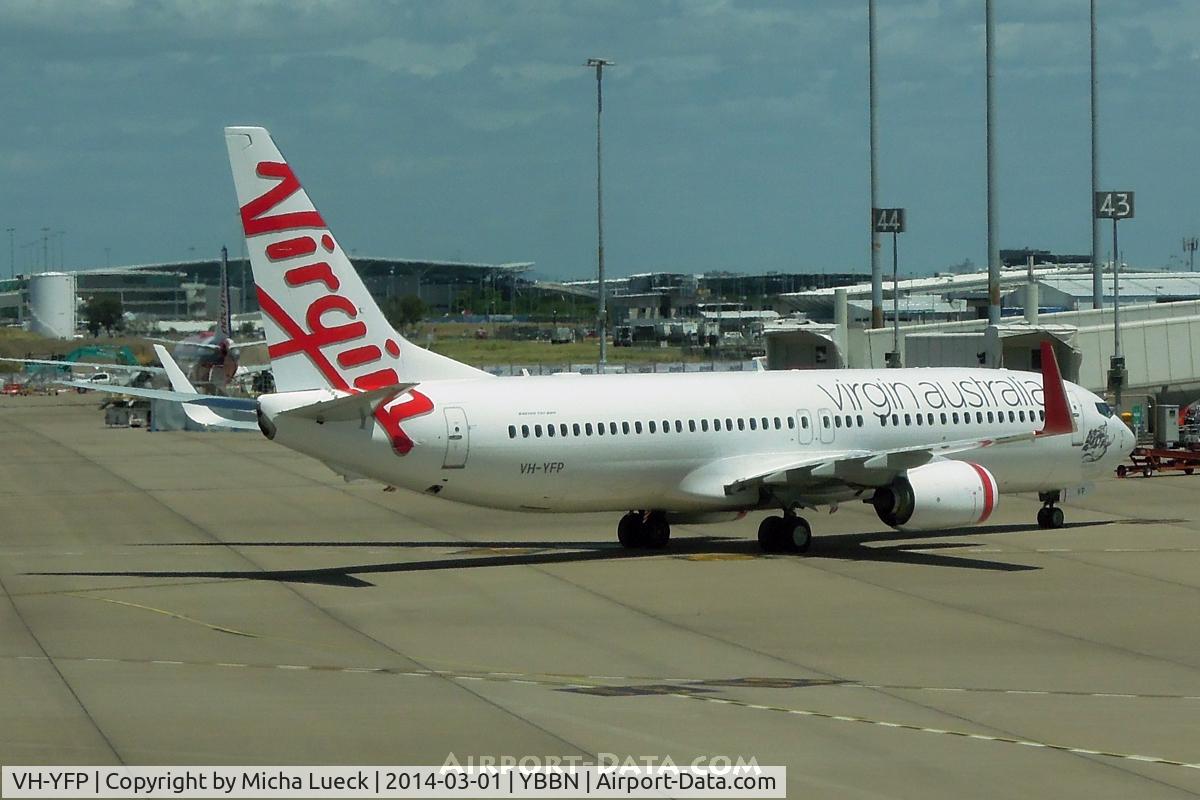 VH-YFP, 2013 Boeing 737-8FE C/N 41011, At Brisbane