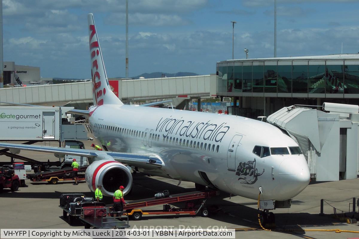 VH-YFP, 2013 Boeing 737-8FE C/N 41011, At Brisbane
