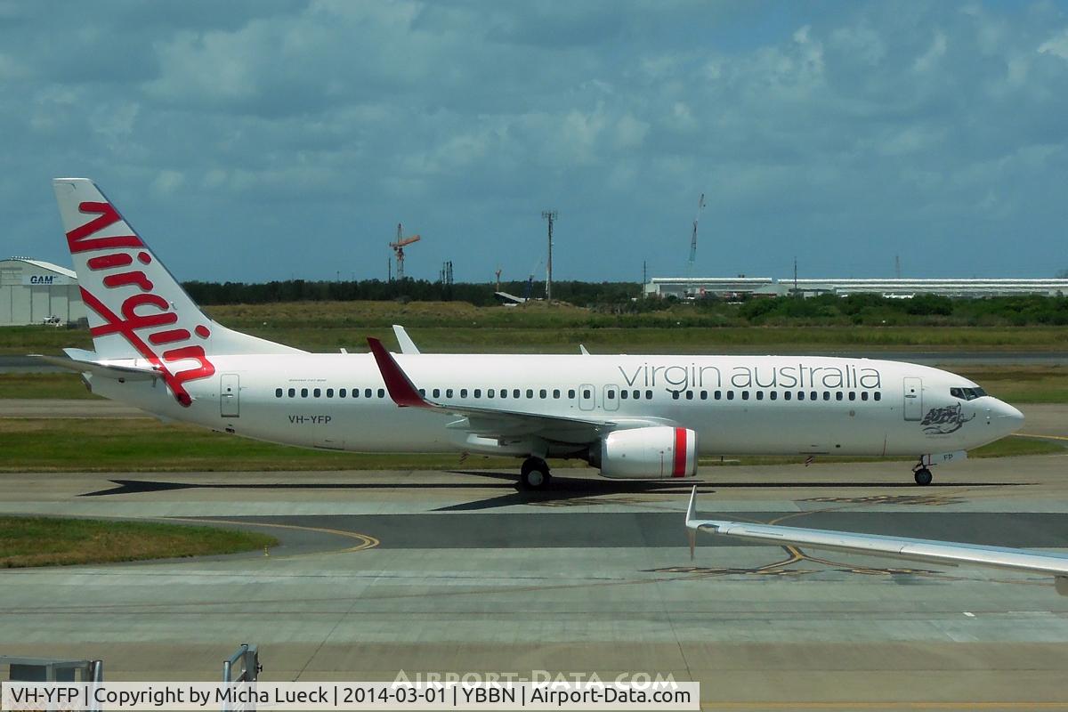 VH-YFP, 2013 Boeing 737-8FE C/N 41011, At Brisbane