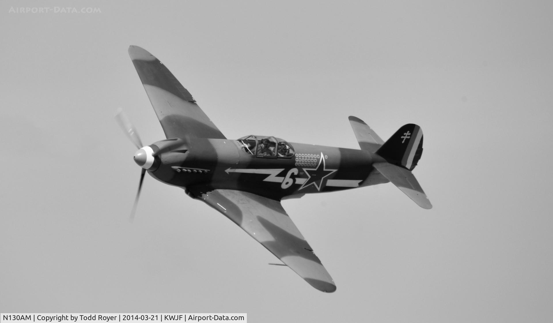 N130AM, 1995 Yakovlev Yak-3U C/N 170101, Flying at the Los Angeles County Airshow 2014