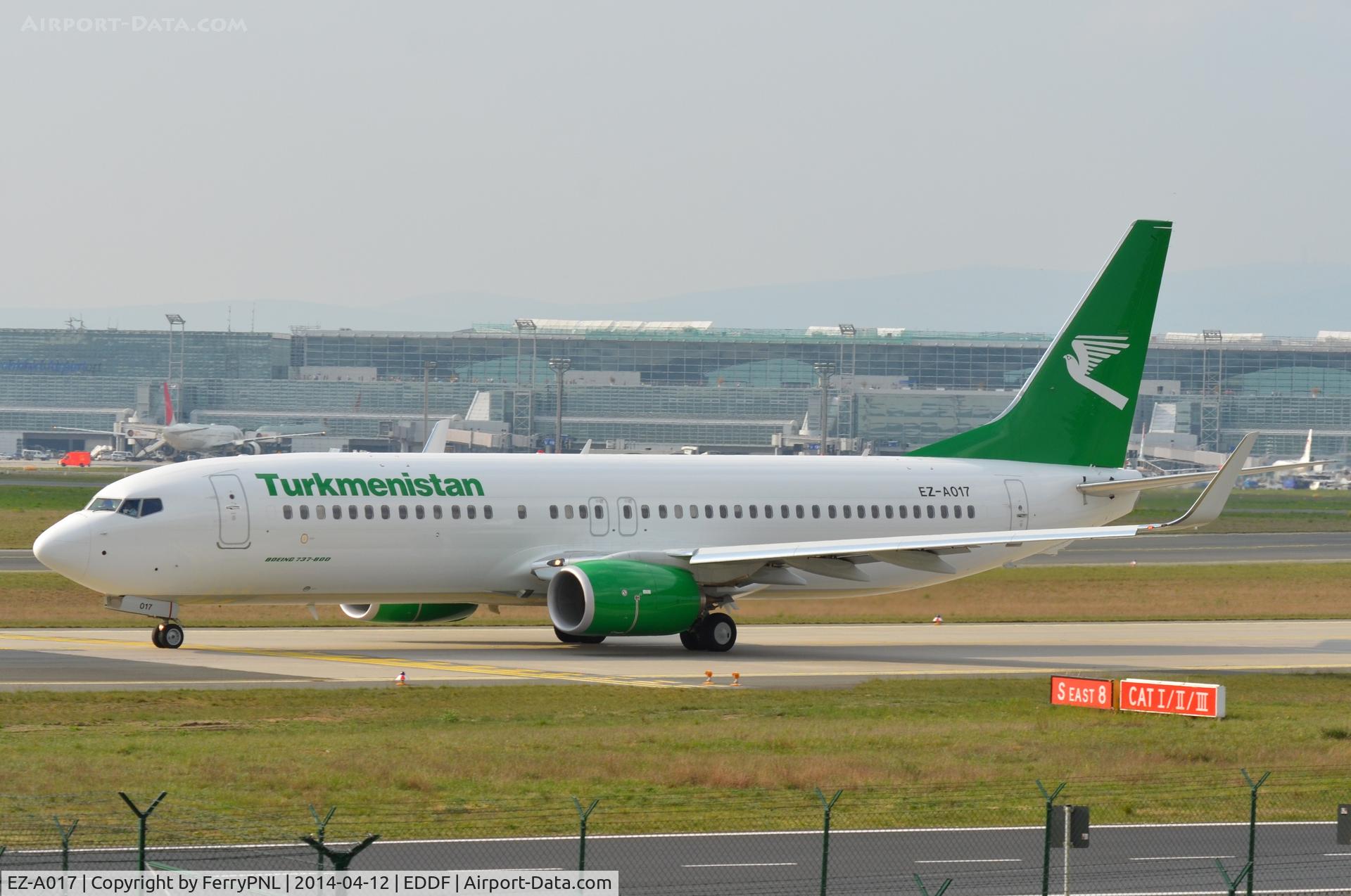 EZ-A017, 2013 Boeing 737-82K C/N 43863, Turkmenistan B738 taxying out for departure