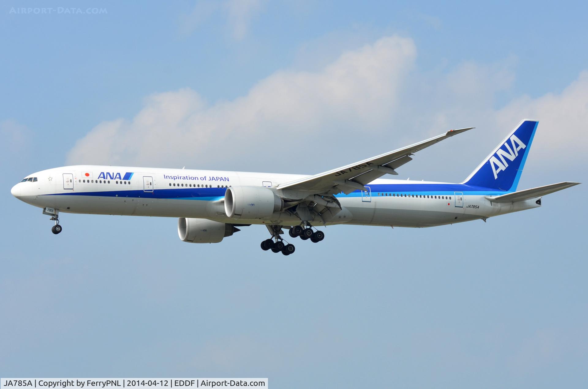 JA785A, 2010 Boeing 777-381/ER C/N 37951, ANA B773 landing in FRA