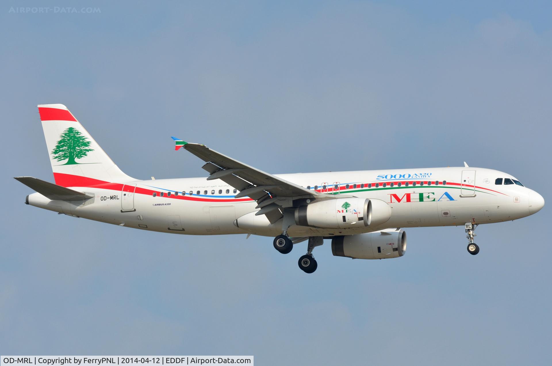 OD-MRL, 2012 Airbus A320-232 C/N 5000, MEA A320