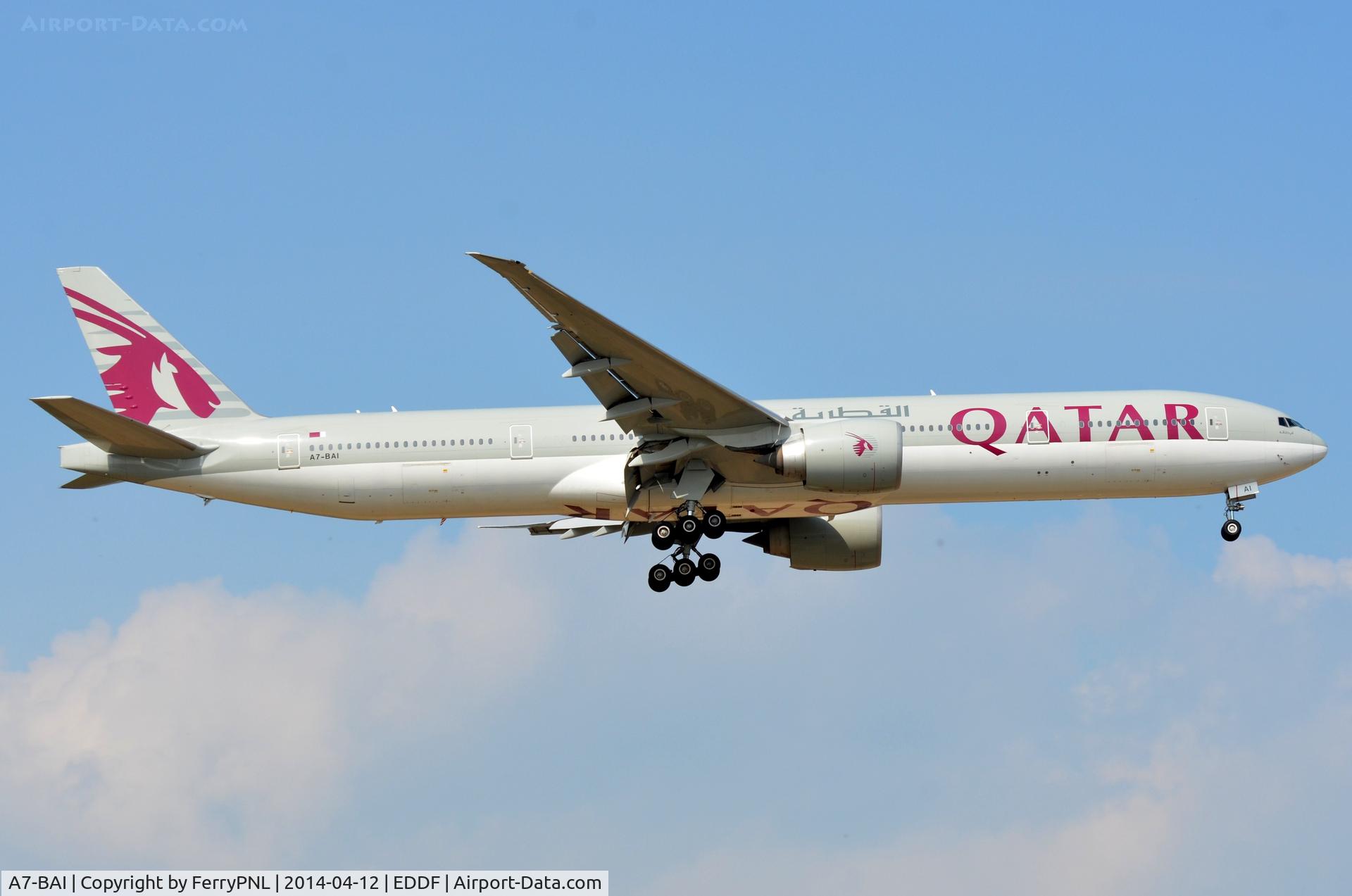 A7-BAI, 2008 Boeing 777-3DZ/ER C/N 36095, Qatar B773 landing in FRA