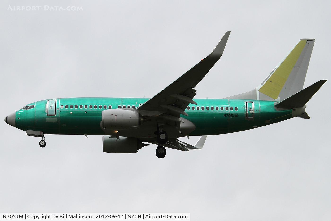 N705JM, 2012 Boeing 737-7EG BBJ C/N 40586, ferried to CHC for cabin fitout