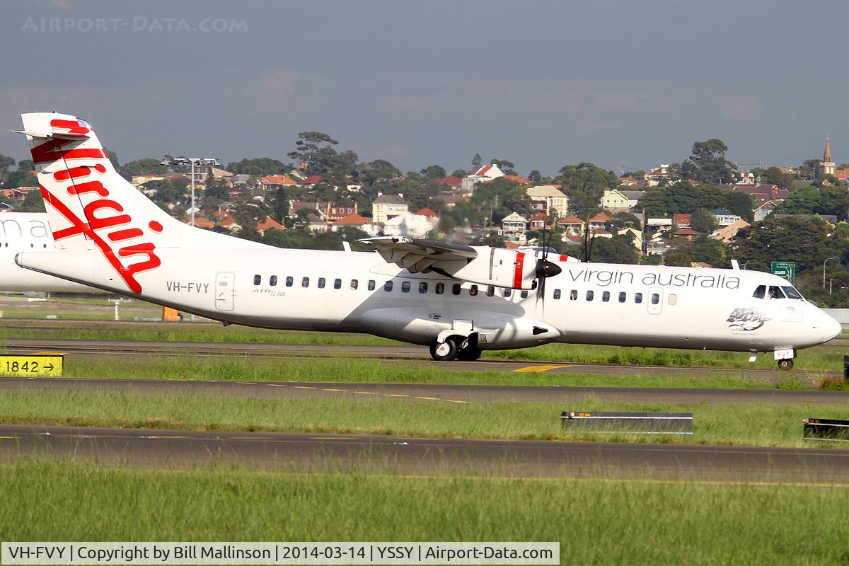 VH-FVY, 2013 ATR 72-600 (72-212A) C/N 1073, taxiing from 34R