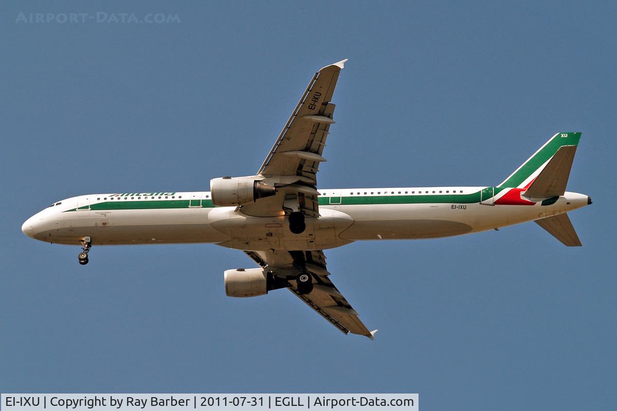 EI-IXU, 1993 Airbus A321-111 C/N 434, Airbus A321-112 [0434] (Alitalia) Home~G  31/07/2011. On approach 27R.