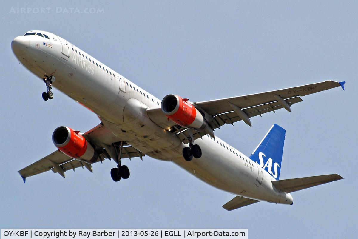 OY-KBF, 2002 Airbus A321-232 C/N 1807, Airbus A321-232 [1807] (SAS Scandinavian Airlines) Home~G 26/05/2013. On approach 27R.