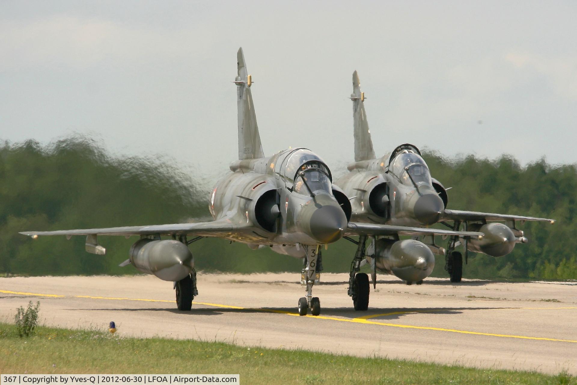 367, Dassault Mirage 2000N C/N 362, French Air Force Dassault Mirage 2000N, Taxiing after landing rwy 24, Avord Air Base 702 (LFOA) Open day 2012