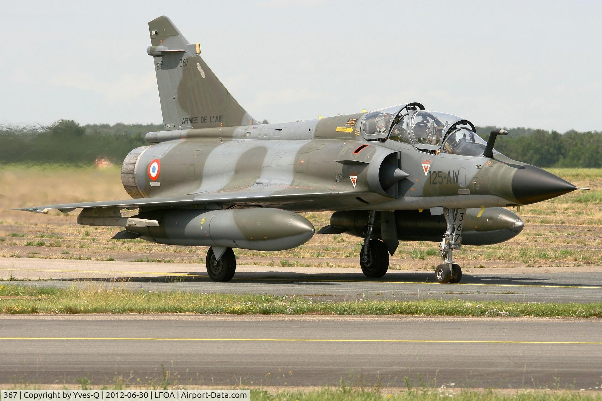 367, Dassault Mirage 2000N C/N 362, French Air Force Dassault Mirage 2000N, Taxiing after landing rwy 24, Avord Air Base 702 (LFOA) Open day 2012