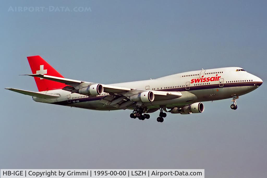 HB-IGE, 1983 Boeing 747-357 C/N 22995, Genève meets Zurich - this beauty is now scrapped