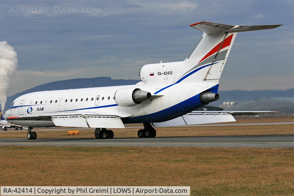 RA-42414, 1992 Yakovlev Yak-42D C/N 4520422219073, Taken at SZG.