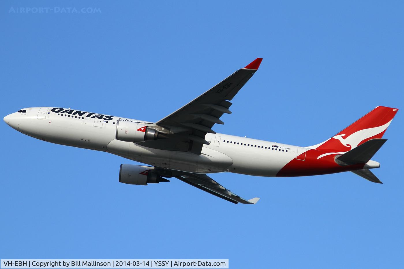 VH-EBH, 2007 Airbus A330-202 C/N 892, away from 34L