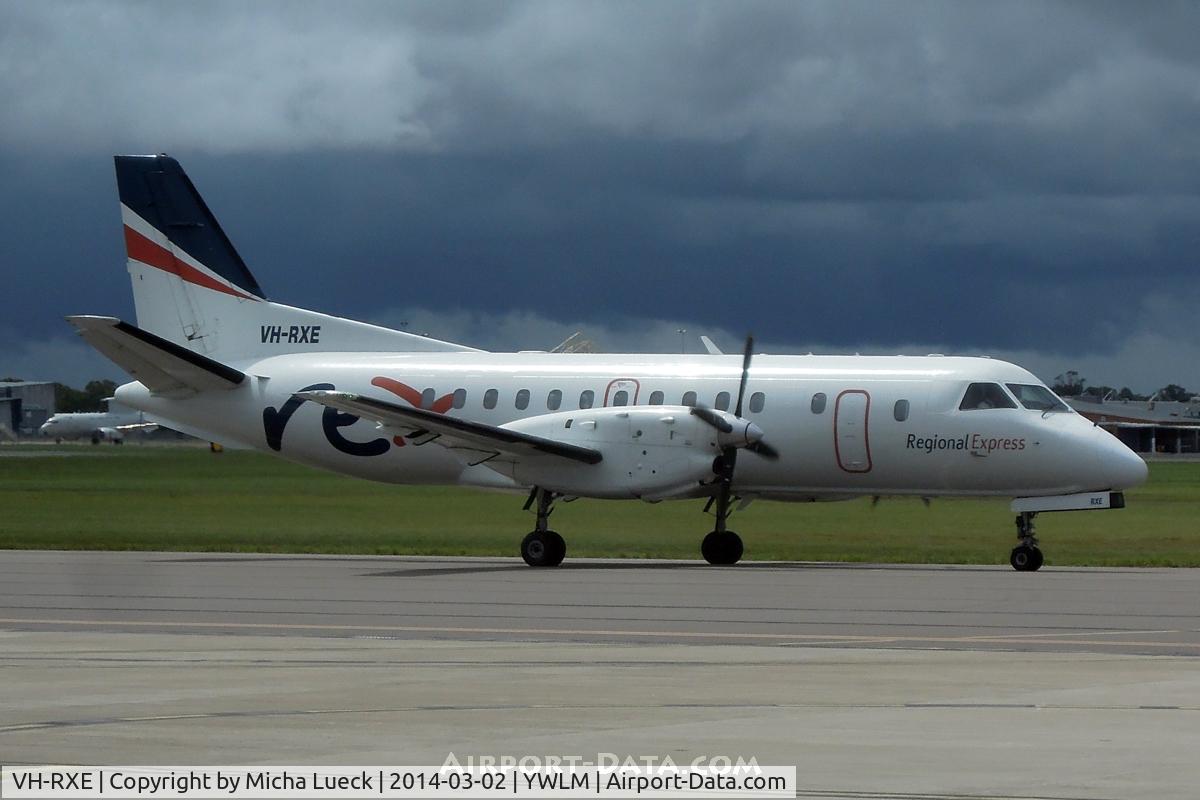 VH-RXE, 1991 Saab 340B C/N 340B-275, At Newcastle