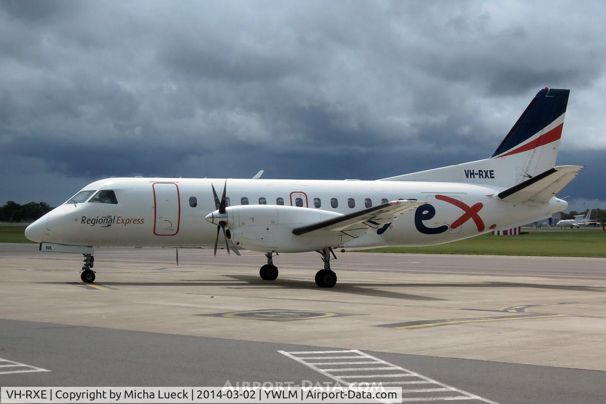 VH-RXE, 1991 Saab 340B C/N 340B-275, At Newcastle