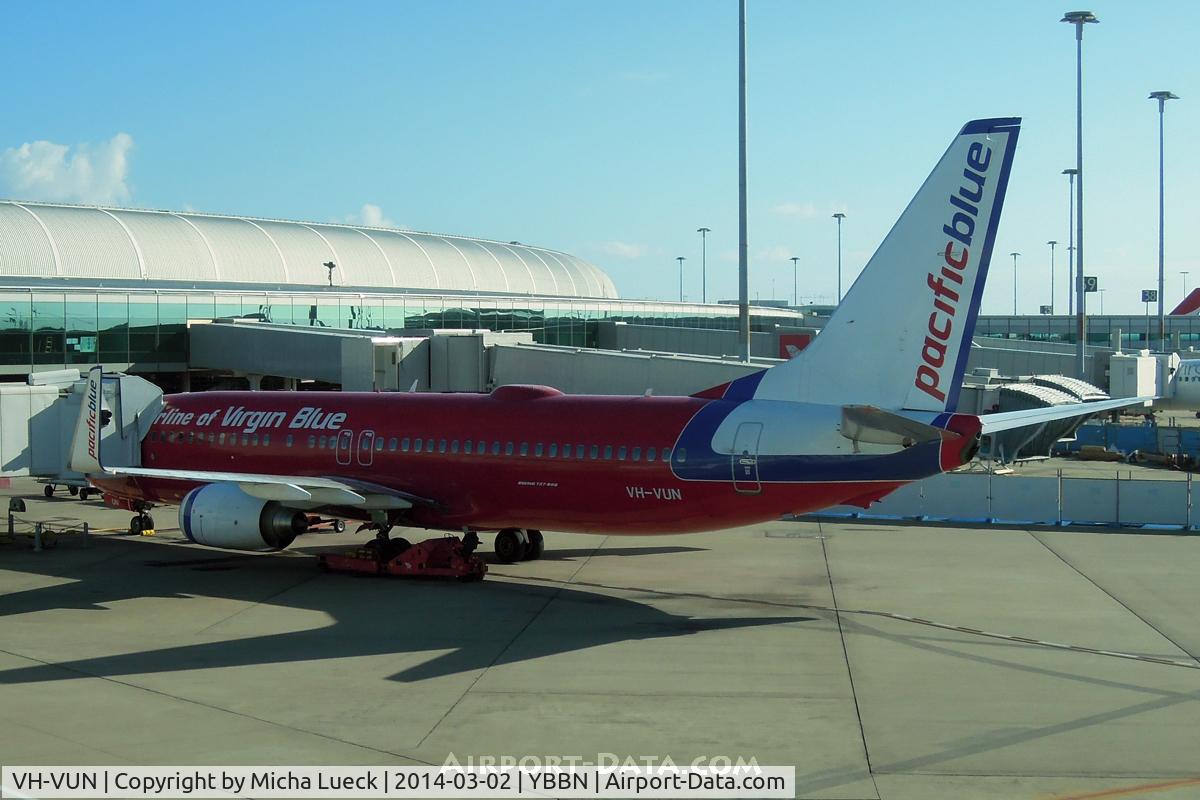 VH-VUN, 2007 Boeing 737-8BK C/N 29676, At Brisbane