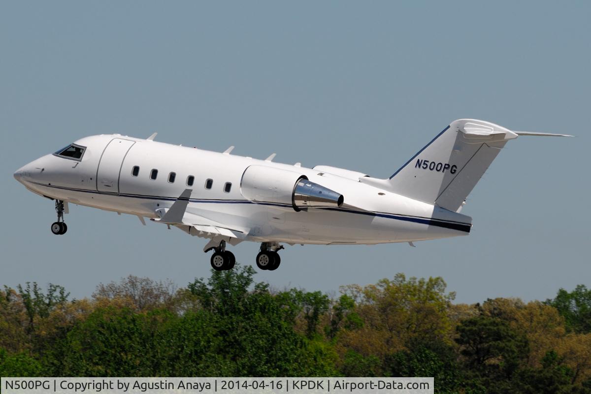 N500PG, 2006 Bombardier Challenger 604 (CL-600-2B16) C/N 5663, Airborne at KPDK
