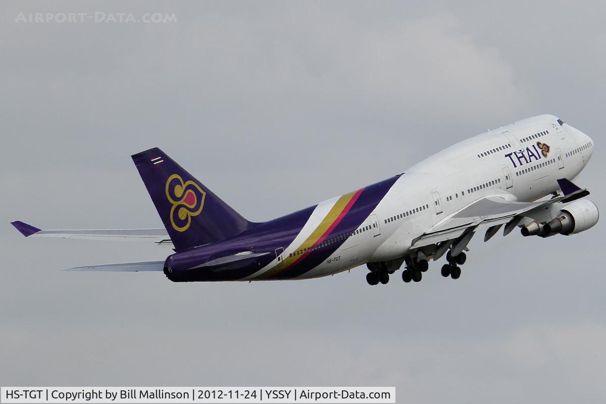 HS-TGT, 1996 Boeing 747-4D7 C/N 26616, away to BKK from 34L