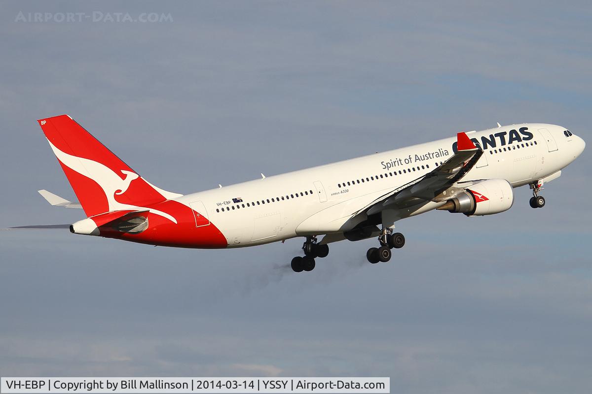VH-EBP, 2010 Airbus A330-202 C/N 1174, away from 34L